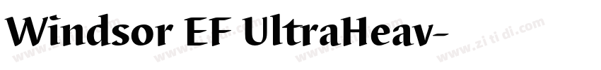 Windsor EF UltraHeav字体转换